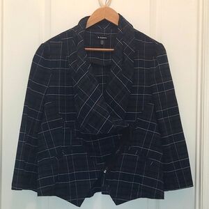 Le Chateau Blue Plaid Blazer